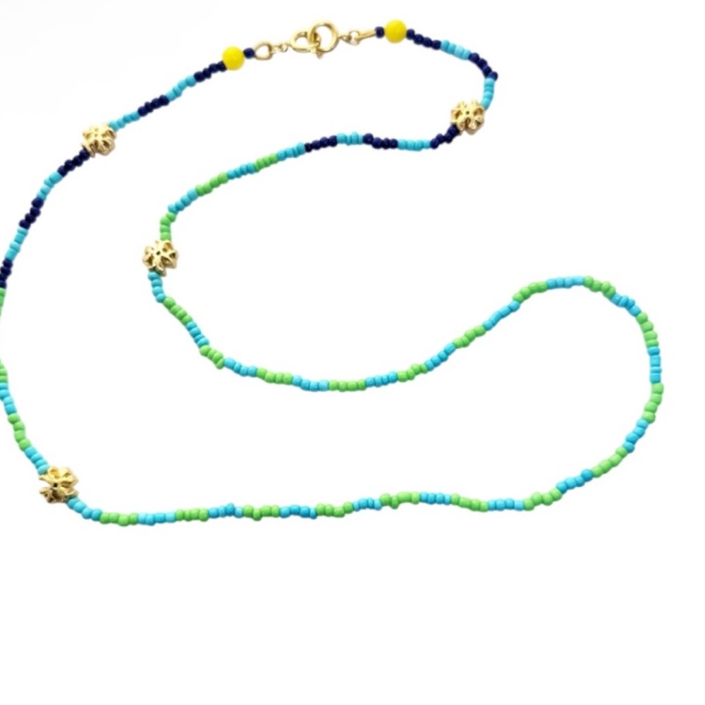 Tory Burch Roxanne & small Multicolor Beaded Necklace $129 NWT